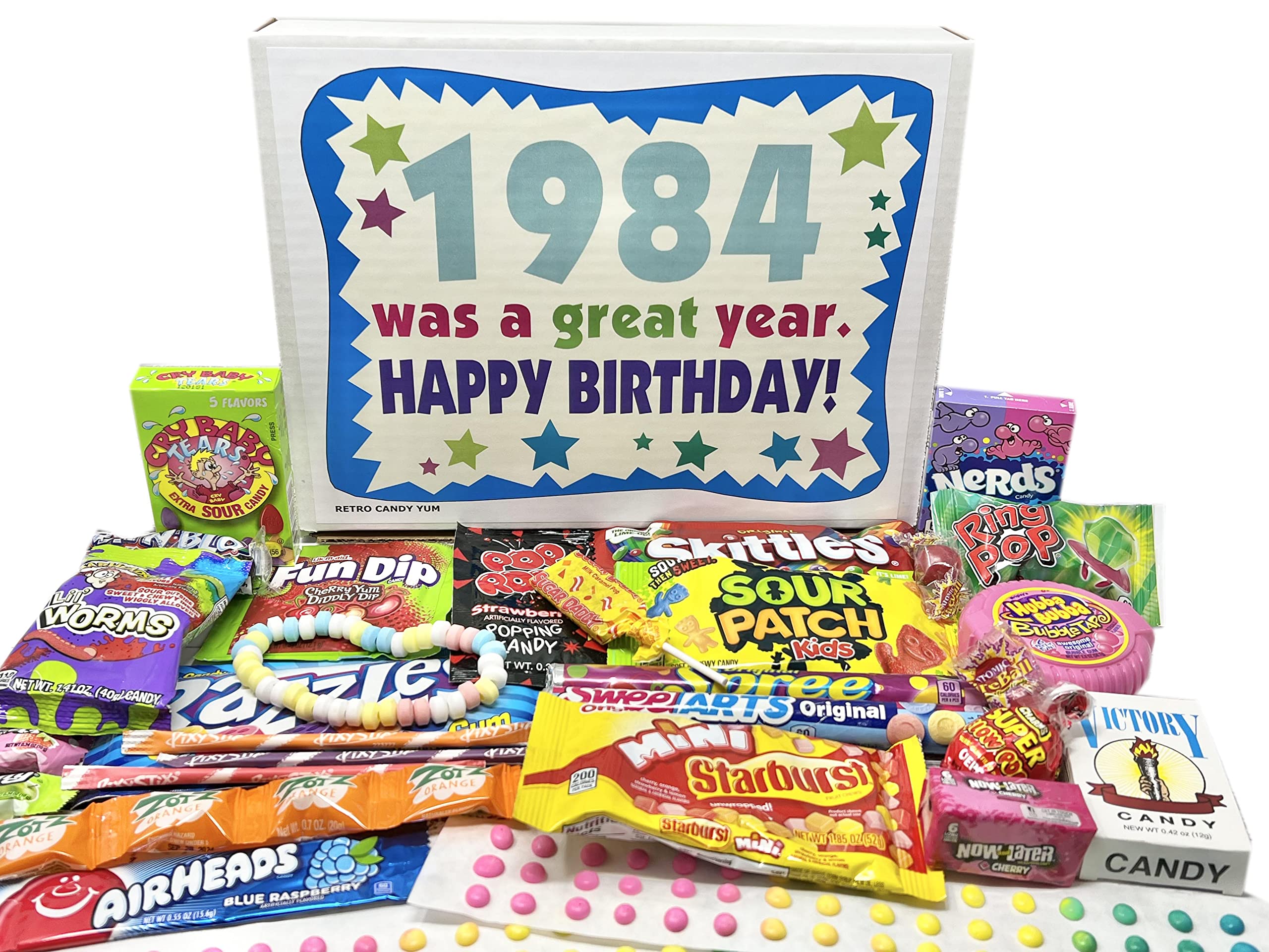 Amazon.com : RETRO CANDY YUM ~ 1984 42nd Birthday Gift Box of